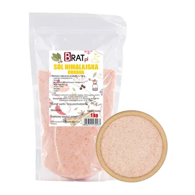 Obrázok produktu pre Himalájska soľ, jemná 1kg Brat.pl