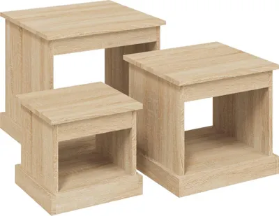 Produktbild von vidaXL Couchtische 3 Stk. Sonoma-Eiche Holzwerkstoff