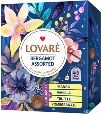 Produktbild von Lovare čierny čajový set bergamot (32 x 2 g)