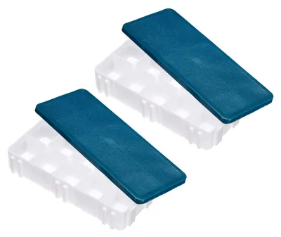 Malfarbenpalette, 10 Mulden, 2er-Pack, Kunststoff, mit Deckel