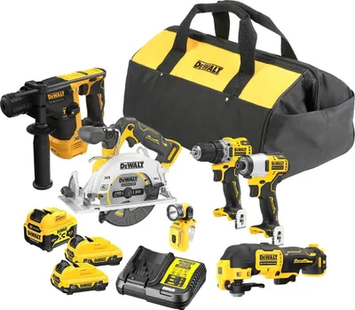 Zdjęcie produktu dla Dewalt Zestaw Combo 12V Dck611P1D2 Dch072 Dcs512 Dcd701 Dcf801 Dcs353 Dcl510 1X5,0 2X2,0Ah Torba