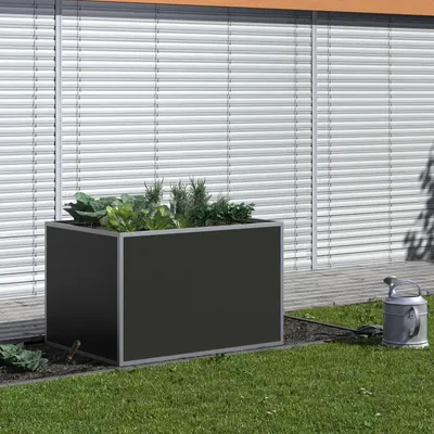 Produktbild von KGT Aluminium-Hochbeet "130" silber 1,21 x 0,91 x 0,77 m (L x B x H)
