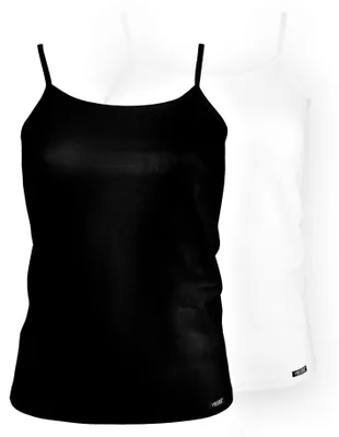 Produktbild von Yenita® Spaghetti Top (2er Set) Modern-Collection M schwarz-weiss