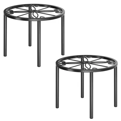 Immagine prodotto di Set di 2 supporti per piante in metallo, altezza 20 cm, scaffale per fiori, supporto per vasi, per interni ed esterni