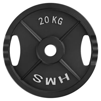 Image de Plaque Olympique Noire 20 Kg Hms Tod20