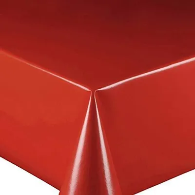 Produktbild von PVC Tischdecke UNI ROT Wachstuch · Breite & Länge wählbar · abwaschbare Tischdecke glatt glänzend, Größe:140 x 2500 cm