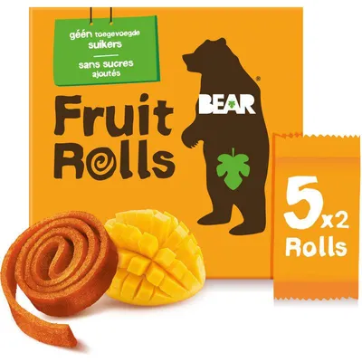 Immagine prodotto di Bear Fruitsnack Mango Yoyo Snoeprolletjes 100g - sapore naturale di mango, sano e delizioso