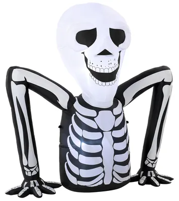 Produktbild von Outsunny Aufblasbares Halloween-Skelett 142 cm Luftfigur Deko mit LED-Lichtern