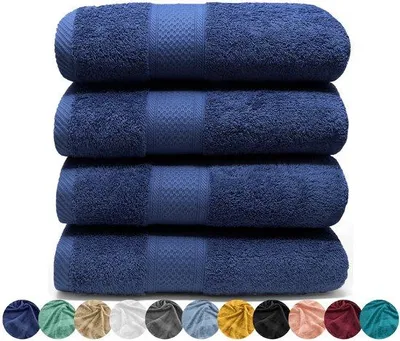 Obrázok produktu pre Sada 4 ručníkov Unyqoos® (50 x 90 cm) – 100% ringlisponovaná bavlna, 550 g/m², OEKO-TEX, dvojitá vrstva, mäkké a vysoko savé