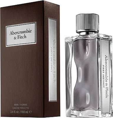 A perfume box and bottle are displayed side-by-side against a white background.