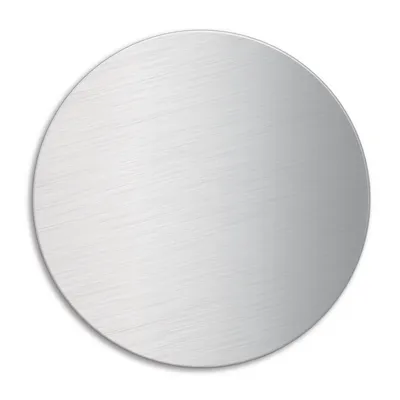 Produktbild von Ronde aus matt gebürstetem Edelstahl blanko Schild Gravur 200 mm Durchmesser