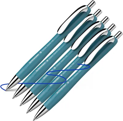 Produktbild von Kugelschreiber Schneider Slider Rave XB, teal - Mine blau, 5 Stück