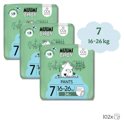 Produktbild von Moomin Baby - Moomin - Eco Windelhosen - Maat 7 - 16 bis 26 kg Vorteilspackung