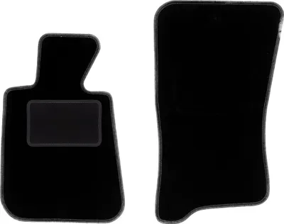 Produktbild von Velours-Fußmatten Vorne passend für BMW 3 E30 (Cabrio, Bj. 1986-1993) – schwarz, passgenau, mit Befestigungen set 2 Stk. - STANDARD