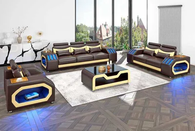 Produktbild von Sofagarnitur 3tlg Braun Set JVmoebel
