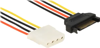 Produktbild von DeLOCK 60139, 0,3 m, SATA 15-Pin, Molex (4-pin), Männlich, Weiblich, Gerade