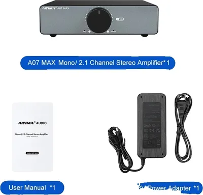 Zdjęcie produktu dla Wzmacniacz AIYIMA A07 MAX, wyjście stereo 300W, układ scalony TPA3255, A07 MAX 48V EU