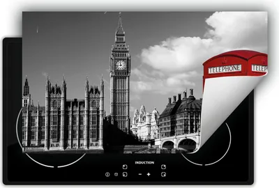 Produktbild von DarHaus Herdabdeckplatte 90x52 cm Anti Rutsch Matte Aufrollbar, grau - London
