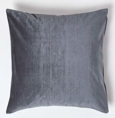 Immagine prodotto di HOMESCAPES cuscino in velluto grigio scuro 45 x 45 cm