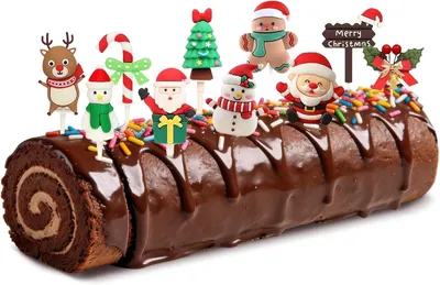 Produktbild von Cupcake Toppers Weihnachtsmotive, 10 Stück, festliche Dekoration für die Weihnachtszeit