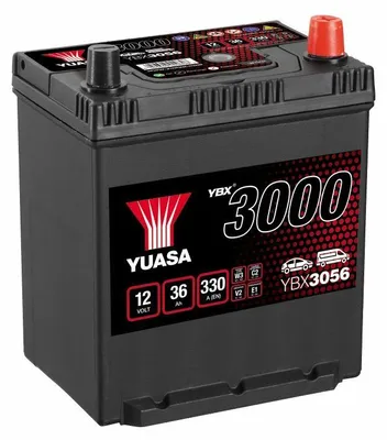 Produktbild von Yuasa 12v 36ah/330a Ybx3000 Smf Autobatterie    One Size