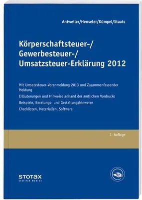Produktbild von Antweiler, P: Körperschaftsteuer-/Gewerbesteuer-/Umsatzsteue