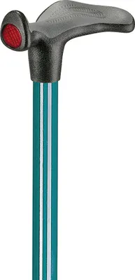 Produktbild von Gehstock Ossenberg | Leichtmetallstock| Comfort Soft starr | Links| |Türkis