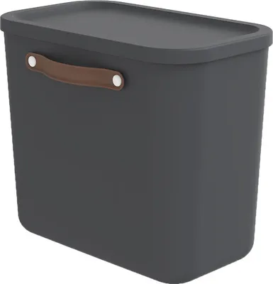 Produktbild von Rotho Aufbewahrungsbox 25L Maloja - Kunststoffbox 40 x 23,5 x 34 cm - Box mit Deckel - Stapelbox sicher verschließbar - Plastikbox