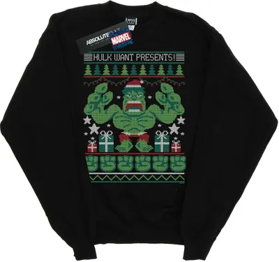 Produktbild von Marvel - "Hulk Want Presents" Sweatshirt für Herren BI41973 (S) (Schwarz)
