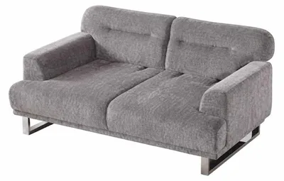 Obrázok produktu pre Štýlová rozkladacia pohovka s poťahom z materiálu bouclé, elegantnými kovovými nohami a vankúšom