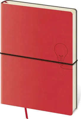 Obrázek produktu pro Zápisník Flexio Red - linkovaný L, 14,5 × 20,5 cm