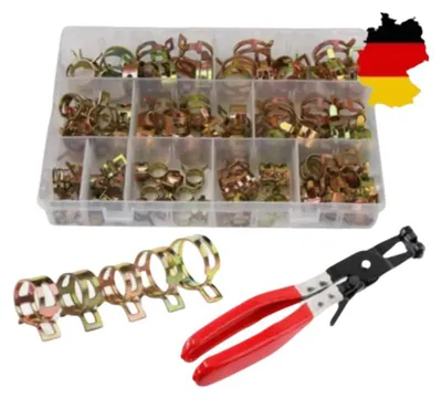 Produktbild von 115/165tlg Benzinschlauch klemmen Schellen 6mm -22mm Schlauchschellen Zange Set