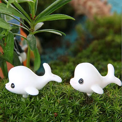 Immagine prodotto di Ornamenti in miniatura fai-da-te di bellissimi delfini, piante in vaso e decorazioni da giardino