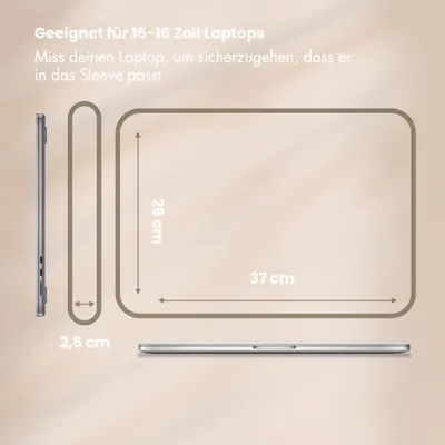 Image de Housse pour ordinateur portable Selencia en velours côtelé, pour écrans de 15 à 16 pouces - Étui pour ordinateur portable - Bordeaux foncé, Image générée par une IA