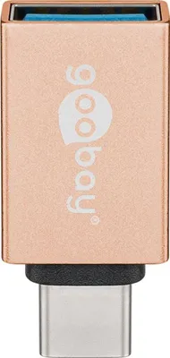 Image de Adaptateur Goobay USB-A OTG vers USB-C - Or