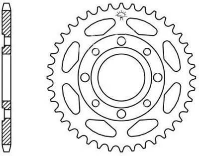 Produktbild von Kettenrad hinten 49 Zähne Teilung 428 Typ R269-49 für Daelim, Honda, Kreidler, Kymco