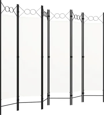 Obrázok produktu pre vidaXL 6-dielna priečka do izby biela 240x180 cm