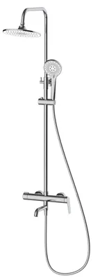 Produktbild von AVAPAX | Duschsystem mit Wannenarmatur - Ø 225 mm Kopfbrause - Chrom glänzend - Schwenkbarer Wannenauslauf