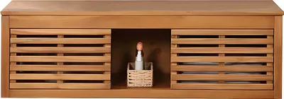 Produktbild von Waschbeckenunterschrank hängend - 130 cm - Akazienholz - PENEBEL