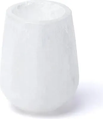 Obrázok produktu pre Selenitový kužeľový svietnik na čajovú sviečku - ±8 cm