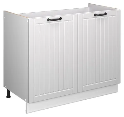 Immagine prodotto di Mobile lavello cucina Vicco Fame-Line Bianco rustico/Bianco 100 cm senza piano di lavoro, Model 61594