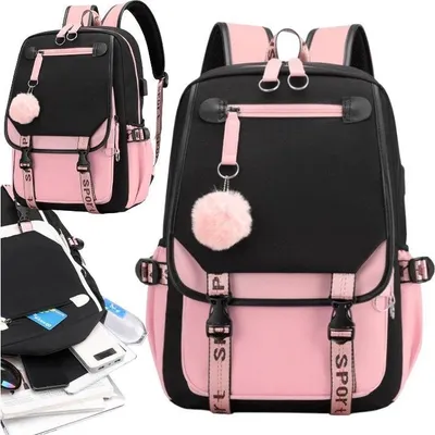 Produktbild von Universeller Schulsportrucksack mit Schlüsselring und USB PL156R