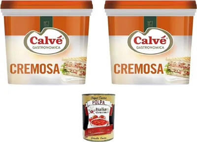Produktbild von Calvè Cremige gastronomische Mayonnaise 2x5 kg Eimer + Italian Gourmet polpa 400g