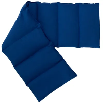 Produktbild von Bio-Bio Körnerkissen XXL 8-Kammer 75x20cm (Bio Füllung & Bio Stoff enzianblau) Wärmekissen