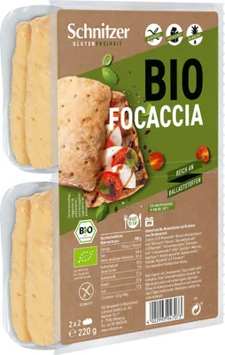 Produktbild von Schnitzer Focaccia Maisbrötchen mit Kräutern 220g