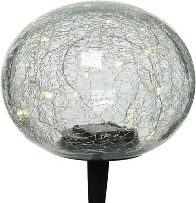 Produktbild von Kaemingk LED Solar Cracklekugel Gartendeko Gartenspieß 15 LED
