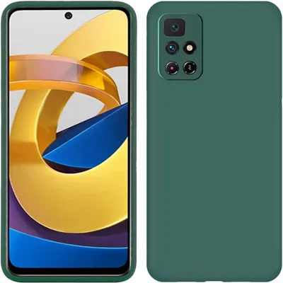 Immagine prodotto di Custodia per Xiaomi Poco M4 Pro 5G, custodia protettiva in silicone morbido in gomma liquida Verde notte