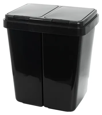 Mülltrennsystem 2 x 25 L mit Druckdeckel, anthrazit
