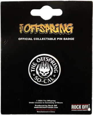 Produktbild von The Offspring - Abzeichen "So Cal" - Messing RO11218 (Einheitsgröße) (Schwarz/Weiß)