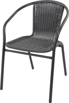 Obrázek produktu pro Linder Exclusiv Zahradní židle RATAN Tmavě šedá/Černá
